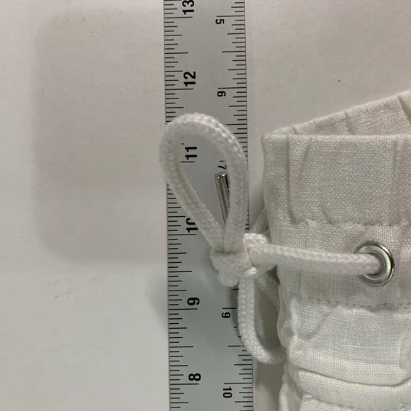 Athleta 14 Womens White Cabo Linen 4" Short Drawstring Pull On Breathable - Picture 9 of 11